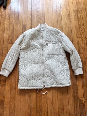 Topshop Cream Quilted Puffer Jacket